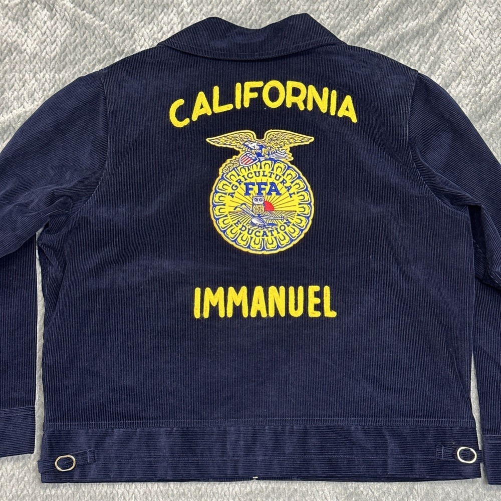 FFA Jacket Corduroy Future Farmers Of America Size 46 Immanuel CA Agricultural